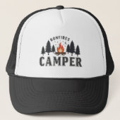 Rustic Camper Bonfire Adventure Baseball Cap キャップ (正面)