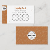 Rustic Caramel Bakery Loyalty Stamp Card 名刺 (正面/裏面)