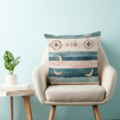 Rustic Celestial Stripe Moon Sun Earthy (10) クッション (椅子)