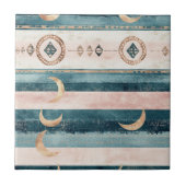 Rustic Celestial Stripe Moon Sun Earthy (10) タイル (正面)