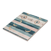 Rustic Celestial Stripe Moon Sun Earthy (10) タイル (側面)