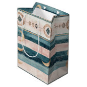 Rustic Celestial Stripe Moon Sun Earthy (10) ミディアムペーパーバッグ (裏面アングル)