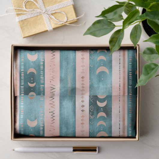 Rustic Celestial Stripe Moon Sun Earthy (1) 薄葉紙 (ギフト)