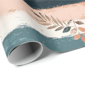 Rustic Celestial Stripe Moon Sun Earthy (2) ラッピングペーパー (ロールコーナー)