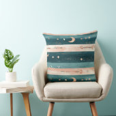 Rustic Celestial Stripe Moon Sun Earthy (5) クッション (椅子)