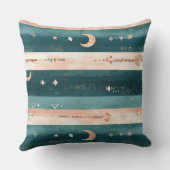 Rustic Celestial Stripe Moon Sun Earthy (5) クッション (裏面)