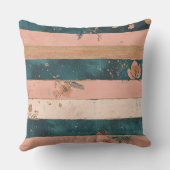 Rustic Celestial Stripe Moon Sun Earthy (6) クッション (裏面)