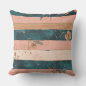 Rustic Celestial Stripe Moon Sun Earthy (6) クッション (正面)