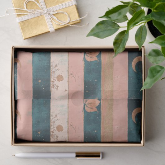 Rustic Celestial Stripe Moon Sun Earthy (6) 薄葉紙 (ギフト)