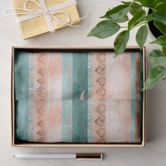 Rustic Celestial Stripe Moon Sun Earthy (8) 薄葉紙 (ギフト)