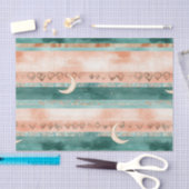 Rustic Celestial Stripe Moon Sun Earthy (8) 薄葉紙 (クラフト)