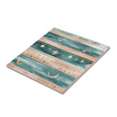 Rustic Celestial Stripe Moon Sun Earthy (9) タイル (側面)