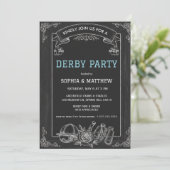 Rustic Chalkboard Derby Party Invitation 招待状 (スタンド正面)