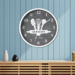 Rustic Chalkboard Farmhouse Kitchen Personalized 壁時計<br><div class="desc">Rustic Chalkboard Farmhouse Kitchen Personalized Clock - The rustic chalkboard background with baking utensils makes the clock  a perfect addition to your farmhouse kitchen walls.</div>