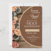 Rustic Charm Holy Matrimony Wedding Invitation 招待状 (正面)