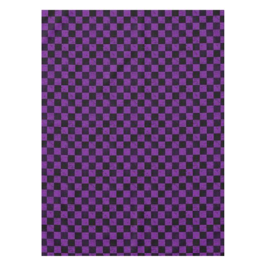 Rustic Checks, Purple and Black テーブルクロス (正面)