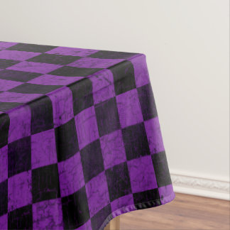Rustic Checks, Purple and Black テーブルクロス