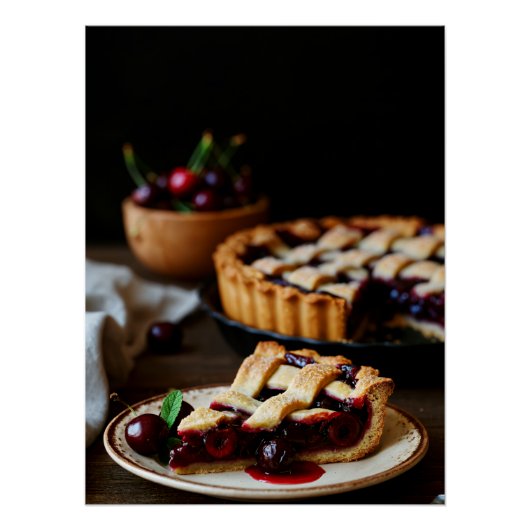Rustic Cherry Pie Poster ポスター (正面)