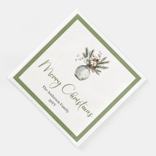 Rustic Chic Bohemian Christmas Bouquet Watercolor  (コーナー)