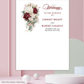 Rustic Chic Boho Burgundy Wedding Photo Backdrop タペストリー