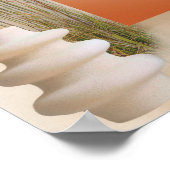 Rustic Chic Boho Pampas Bridal Shower Welcome Sign ポスター (角)