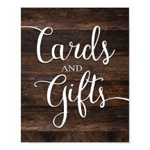 Rustic Chic CARDS AND GIFTS Sign Print