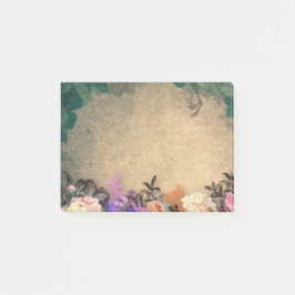 Rustic chic, french country, floral pattern,trendy ポストイット