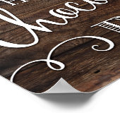 Rustic Chic HOT CHOCOLATE BAR Sign Print ポスター (角)