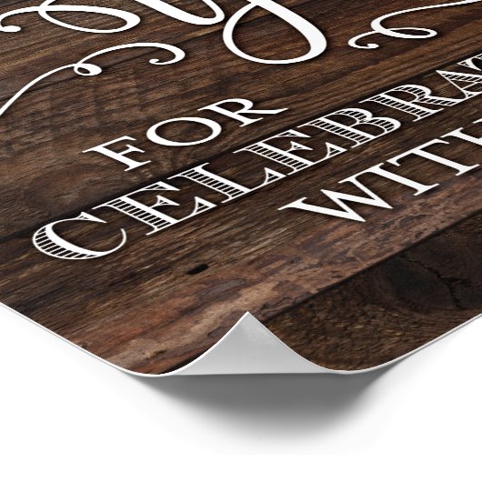 Rustic Chic THANK YOU Sign Print ポスター (角)