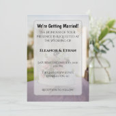 Rustic Chic Tiered Cake Mr. & Mrs. Topper Wedding  招待状 (スタンド正面)