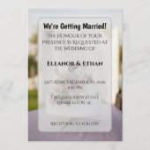 Rustic Chic Tiered Cake Mr. & Mrs. Topper Wedding  招待状 (正面)