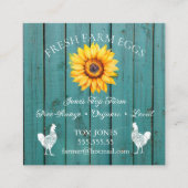 Rustic Chicken Egg Farmer Business Card | Poultry  スクエア名刺 (正面)