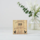 Rustic Chicken Egg Farmer Business Card | Poultry スクエア名刺 (スタンド正面)