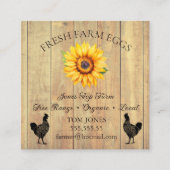 Rustic Chicken Egg Farmer Business Card | Poultry  スクエア名刺 (正面)