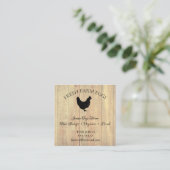Rustic Chicken Egg Farmer Business Card | Poultry  スクエア名刺 (スタンド正面)