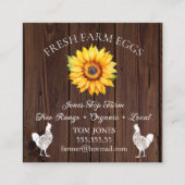 Rustic Chicken Egg Farmer Business Card | Poultry  スクエア名刺 (正面)