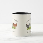 Rustic Chicken Family farm Business Mug マグカップ (中央)