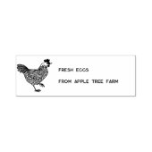 Rustic Chicken Fresh Eggs Farm Name セルフインキングスタンプ (デザイン)