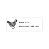 Rustic Chicken Fresh Eggs Farm Name ラバースタンプ (インプリント)