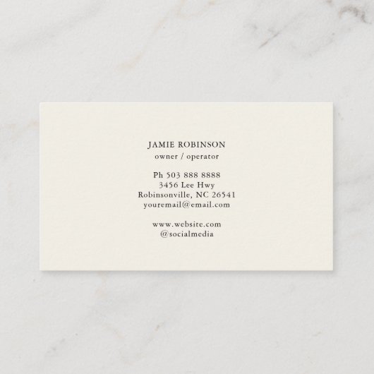 Rustic Chicken Fresh eggs Illustration Farmer  名刺 (裏面)