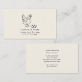Rustic Chicken Fresh eggs Illustration Farmer  名刺 (正面/裏面)