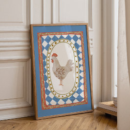 Rustic Chicken Illustration  ポスター