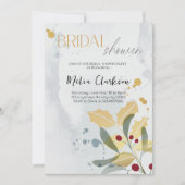 Rustic Christmas Bridal Shower - Holiday Winter 招待状 (正面)