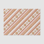 Rustic Christmas Candy Cane & Gingerbread Pattern 薄葉紙 (正面)