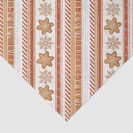 Rustic Christmas Candy Cane & Gingerbread Pattern 薄葉紙 (詳細)