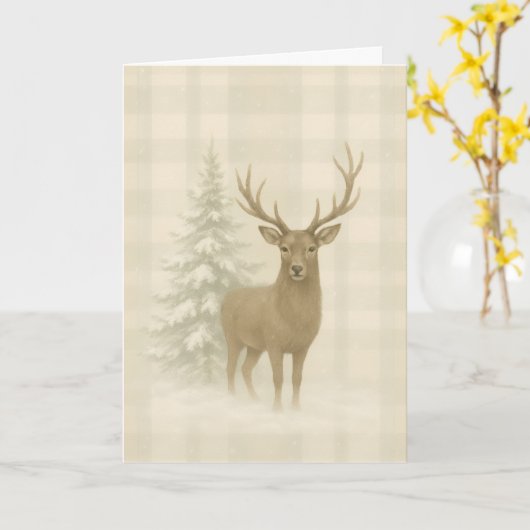 Rustic Christmas Card カード (黄色い花)