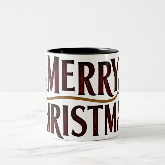 Rustic Christmas Cheer Mug ツートーンマグカップ (中央)