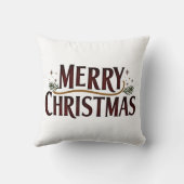 Rustic Christmas Cheer Pillow クッション (裏面)