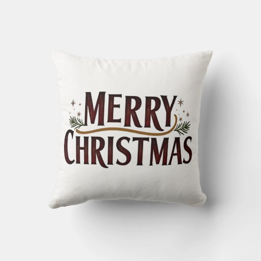 Rustic Christmas Cheer Pillow クッション (裏面)