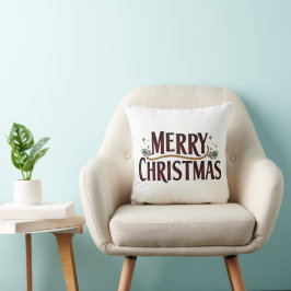 Rustic Christmas Cheer Pillow クッション